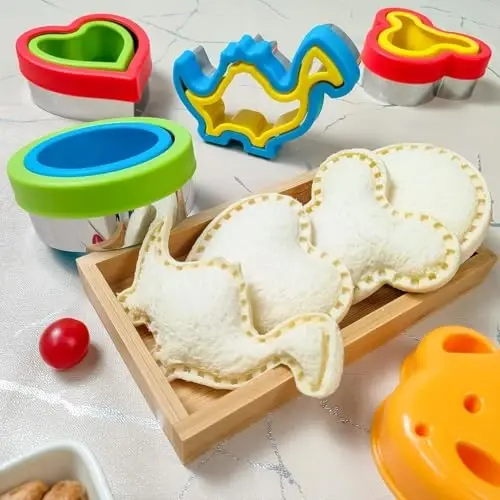 Sandwich Cutter and Sealer, Sandwich Cutter for Kids 5 PCS（BIG）, Decruster Sandwich Maker, Great for Lunchbox and Bento Box - Boys and Girls Kids - 6