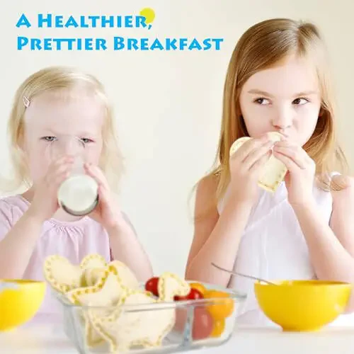 Sandvich Kesuvchi va Germetik, Bolalar uchun 5 dona Sandvich Kesuvchi (KATTA), Dekruster Sandvich Tayyorlagich, Tushlik qutisi va Bento qutisi uchun ajoyib - O'g'il va Qiz Bolalar Tushlik - 2