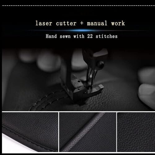 SANMITTI 2 Pack PU Leather Premium Car SeatBack Organizer Travel Accessories Kick mats Back seat Protector and Cup Holder Holder Universal Use Seat Covers Black - 6