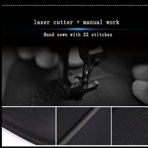 SANMITTI 2 Pack PU Leather Premium Car SeatBack Organizer Travel Accessories Kick mats Back seat Protector and Cup Holder Holder Universal Use Seat Covers Black - 6