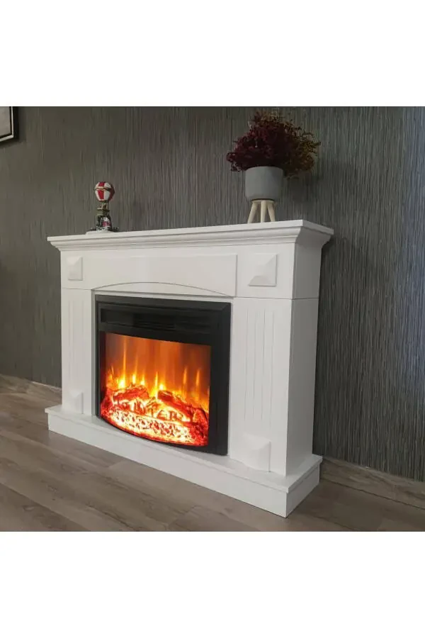 Santorini Bluetooth Decorative Electric Fireplace with Sound Effects - 2