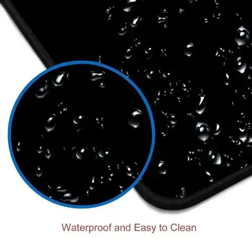 SANWUMIAN Black Large Gaming Mouse Pad with Stitched Edges, Desk Pad Extended Keyboard Mat, Non-Slip Rubber Base Mousepads for Laptop, Office, Home, 31.5X11.8 inch - 3