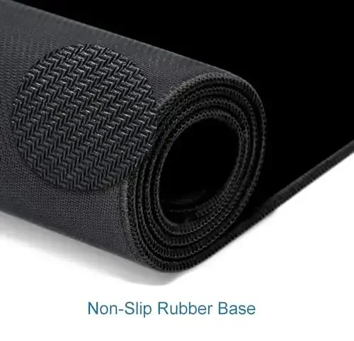 SANWUMIAN Black Large Gaming Mouse Pad with Stitched Edges, Desk Pad Extended Keyboard Mat, Non-Slip Rubber Base Mousepads for Laptop, Office, Home, 31.5X11.8 inch - 4