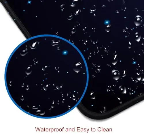 SANWUMIAN Large Gaming Mouse Pad with Stitched Edges, Desk Pad Extended Keyboard Mat, Non-Slip Rubber Base Mousepads for Laptop, Office, Home, 31.5X11.8 inch Galaxy World Map - 3