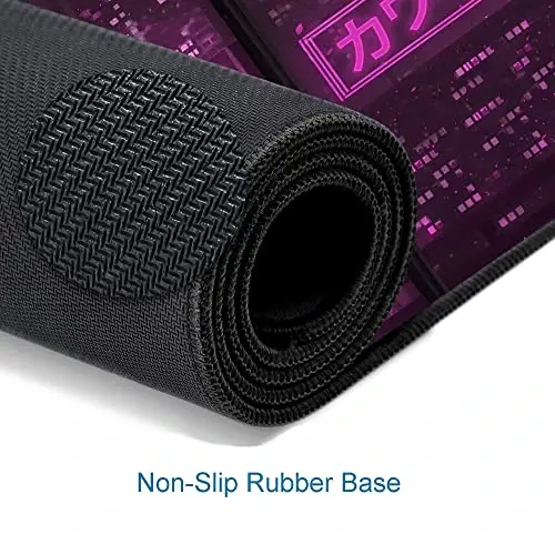 SANWUMIAN Gaming Mouse Pad, Large Anime Mouse Pads for Desk, Non-Slip Rubber Base Mousepad, Keyboard Mouse Mat Desk Pad with Stitched Edges, 31.5x11.8 inch - 5