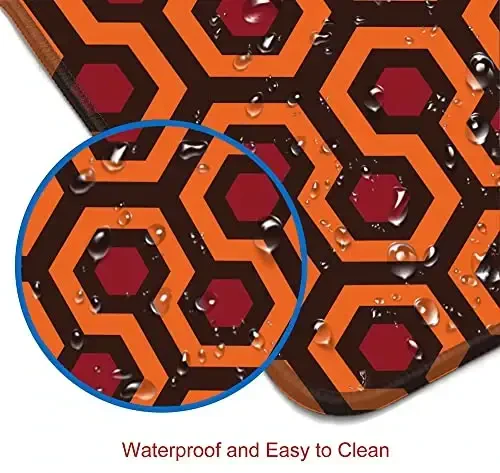 SANWUMIAN Gaming Mouse Pad, XXL Extended Computer Keyboard Long Mouse Mat, Large Desk Pad for Office Laptop, Non-Slip Rubber Base with Stitched Edge Mousepad, 31.5X11.8 inch Overlook Hotel Pattern - 5