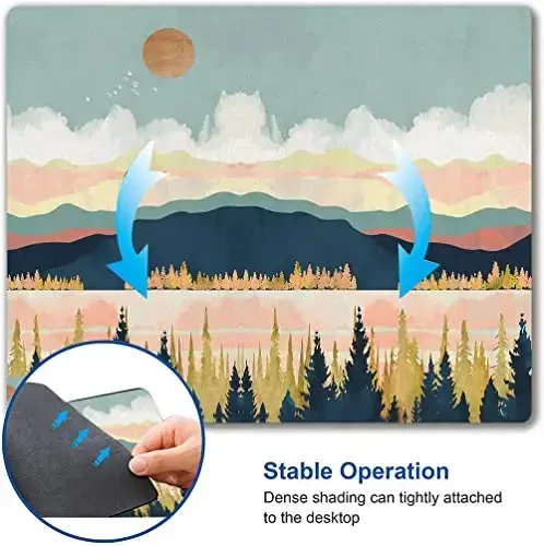 SANWUMIAN Mouse Pad, Abstract Landscape Mouse Pad, Square Mouse Mat Waterproof Mousepad Non-Slip Rubber Base Mouse Pads for Office Laptop, Modern Art - 3