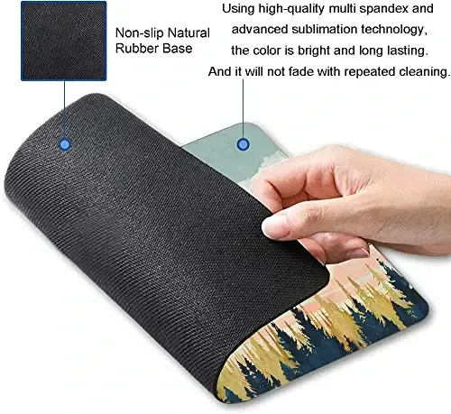 SANWUMIAN Mouse Pad, Abstract Landscape Mouse Pad, Square Mouse Mat Waterproof Mousepad Non-Slip Rubber Base Mouse Pads for Office Laptop, Modern Art - 6