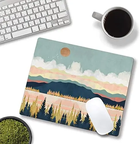 SANWUMIAN Mouse Pad, Abstract Landscape Mouse Pad, Square Mouse Mat Waterproof Mousepad Non-Slip Rubber Base Mouse Pads for Office Laptop, Modern Art - 2