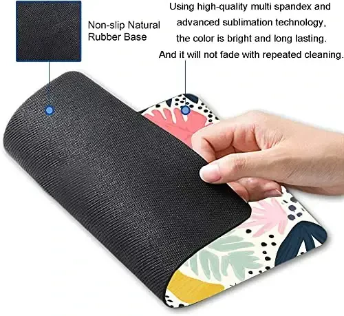 SANWUMIAN Mouse Pad, Abstract Leaves Mouse Pad, Square Mouse Mat Waterproof Non-Slip Rubber Base Mouse Pads - 6