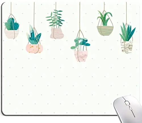 SANWUMIAN Mouse Pad, Plants Mouse Pad, Square Mouse Mat Waterproof Mousepad Non-Slip Rubber Base Mouse Pads for Office Laptop - SANWUMIAN