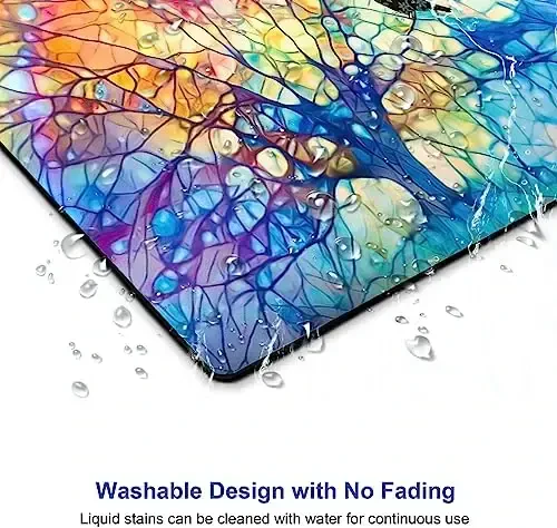 SANWUMIAN Mouse Pad, Cute Mouse Mat for Women, Square Waterproof Non-Slip Rubber Base Computer MousePads for Desk Office Laptop, Tree of Life - 5