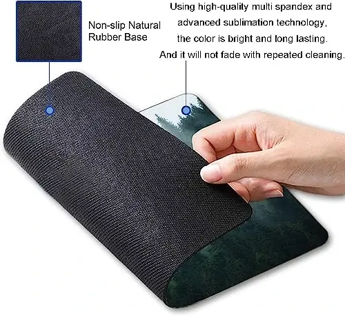 SANWUMIAN Mouse Pad, Fog Forest Mouse Mat, Waterproof Non-Slip Rubber Base MousePads for Office Laptop Computer Desk, Natural Landscape - 2