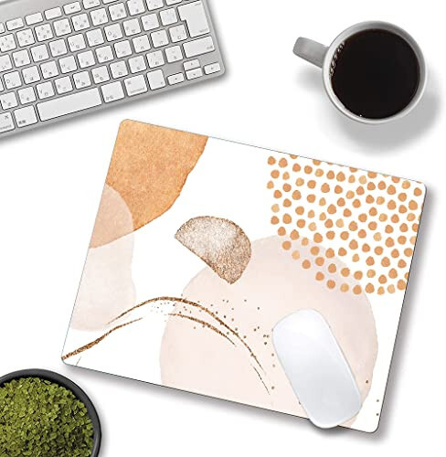 SANWUMIAN Mouse Pad, Modern Abstract Art Mouse Pad, Waterproof Mouse Mat Square MousePad Non-Slip Rubber Base Mouse Pads for Office Laptop - SANWUMIAN (1)