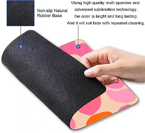 SANWUMIAN Mouse Pad, Modern Abstract Mousepad, Cute Pink Mouse Mat Waterproof Non-Slip Rubber Base Mouse Pads for Women Office Laptop - 2