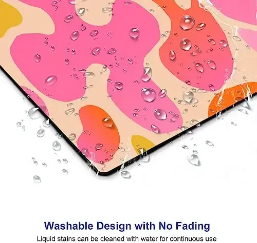 SANWUMIAN Mouse Pad, Modern Abstract Mousepad, Cute Pink Mouse Mat Waterproof Non-Slip Rubber Base Mouse Pads for Women Office Laptop - 5