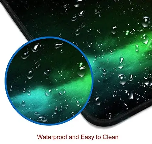 SANWUMIAN Mouse Pad Gaming, Large Mouse Pads for Desk, Keyboard Mouse Mat Desk Pad, Non-Slip Rubber Base with Stitched Edges Mousepad, 31.5x11.8in Colorful Galaxy - 5