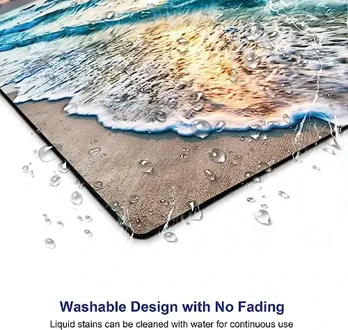 SANWUMIAN Mouse Pad, Beach Mouse Mat, Square Waterproof Non-Slip Rubber Base Computer MousePads for Desk Office Laptop - 5