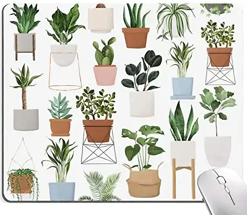 SANWUMIAN Mouse Pad, Pot Plant Mouse Pad, Mouse Mat Waterproof Non-Slip Rubber Base MousePads - 1