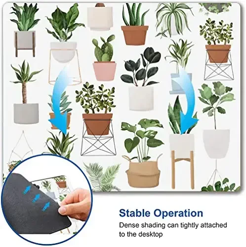 SANWUMIAN Mouse Pad, Pot Plant Mouse Pad, Mouse Mat Waterproof Non-Slip Rubber Base MousePads - 3