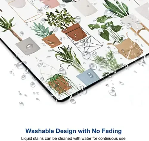 SANWUMIAN Mouse Pad, Pot Plant Mouse Pad, Mouse Mat Waterproof Non-Slip Rubber Base MousePads - 4