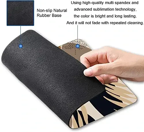 SANWUMIAN Mouse Pad, Square Abstract Mouse Pad, Cute Mouse Mat Waterproof Non-Slip Rubber Base Mouse Pads for Office Laptop, Brown Leaves - 5