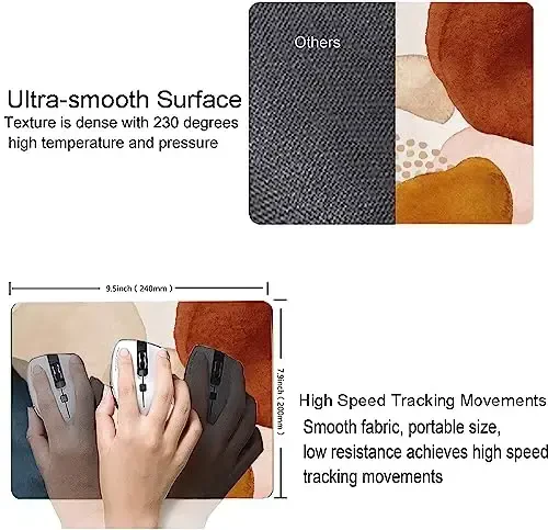 SANWUMIAN Mouse Pad, Zamonaviy Abstrakt Marmar Mousepad, Yoqimli Mouse Mat Suv o'tkazmaydigan Sirpanmaydigan Rezina Asosli Mouse Padlar Ofis Noutbuk Kompyuteri uchun - 3