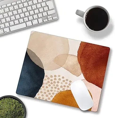 SANWUMIAN Mouse Pad, Zamonaviy Abstrakt Marmar Mousepad, Yoqimli Mouse Mat Suv o'tkazmaydigan Sirpanmaydigan Rezina Asosli Mouse Padlar Ofis Noutbuk Kompyuteri uchun - 4