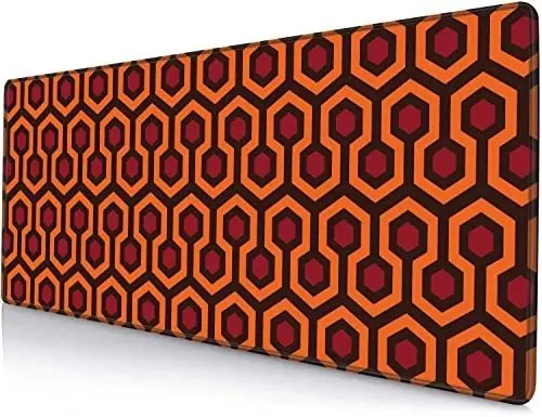 SANWUMIAN Gaming Mouse Pad, XXL Extended Computer Keyboard Long Mouse Mat, Large Desk Pad for Office Laptop, Non-Slip Rubber Base with Stitched Edge Mousepad, 31.5X11.8 inch Overlook Hotel Pattern - 1