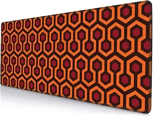 SANWUMIAN Gaming Mouse Pad, XXL Extended Computer Keyboard Long Mouse Mat, Large Desk Pad for Office Laptop, Non-Slip Rubber Base with Stitched Edge Mousepad, 31.5X11.8 inch Overlook Hotel Pattern 