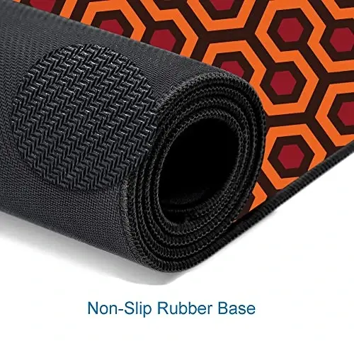 SANWUMIAN Gaming Mouse Pad, XXL Extended Computer Keyboard Long Mouse Mat, Large Desk Pad for Office Laptop, Non-Slip Rubber Base with Stitched Edge Mousepad, 31.5X11.8 inch Overlook Hotel Pattern - 4