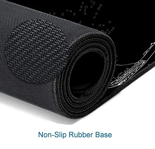 SANWUMIAN Gaming Mouse Pad, Large Mouse Pads for Desk, Non-Slip Rubber Base Mousepad, Keyboard Mouse Mat, Desk Pad with Stitched Edges, 31.5x11.8inch, The Great Wave Off Kanagawa - 5