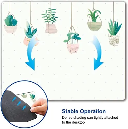 SANWUMIAN sichqoncha paneli, o'simliklar sichqoncha paneli, kvadrat sichqoncha mat suv o'tkazmaydigan sichqoncha yostig'i sirpanmaydigan kauchuk asosli sichqoncha panellari ofis noutbuki uchun - 3