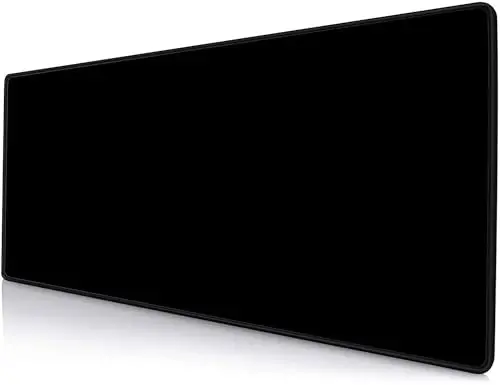 SANWUMIAN Black Large Gaming Mouse Pad with Stitched Edges, Desk Pad Extended Keyboard Mat, Non-Slip Rubber Base Mousepads for Laptop, Office, Home, 31.5X11.8 inch - 1