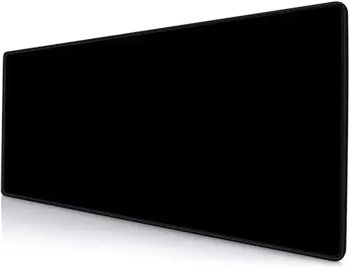 SANWUMIAN tikilgan qirralari bo'lgan qora katta o'yin sichqonchasi yostig'i, stol yostig'i kengaytirilgan klaviatura matosi, noutbuk, ofis, uy uchun sirpanmaydigan kauchuk asosli sichqonchalar, 31,5X11,8 dyuym - SANWUMIAN