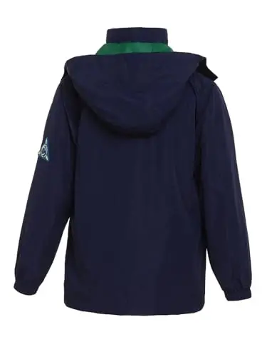 Kids Rain Jacket Waterproof Raincoat Mesh Lined Coat with Removable Hood for Boys Girls - 6