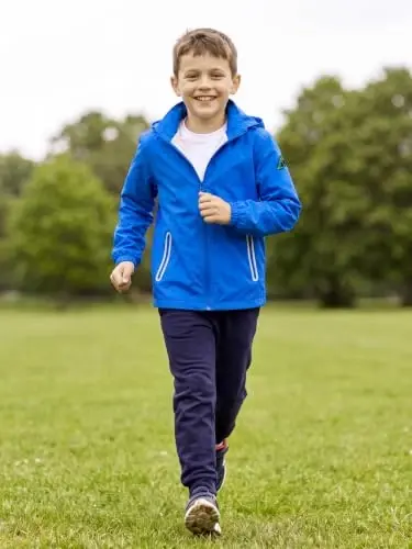 SaphiRose Kids Waterproof Rain Jacket Mesh Lined with Removable Hood | Lightweight rain coat, windproof, breathable, school, camping, travel, outdoor play, boys and girls - 2