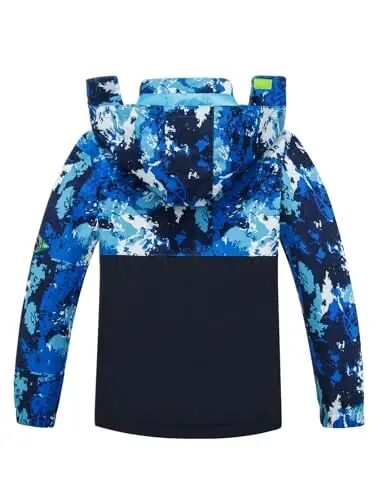 SaphiRose Kids Waterproof Rain Jacket Mesh Lined with Removable Hood | Lightweight rain coat, windproof, breathable, school, camping, travel, outdoor play, boys and girls - SaphiRose (1)