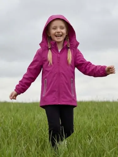 SaphiRose Kids Waterproof Rain Jacket Mesh Lined with Removable Hood | Lightweight rain coat, windproof, breathable, school, camping, travel, outdoor play, boys and girls - SaphiRose (1)