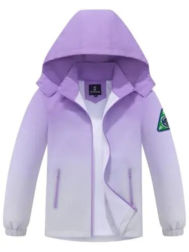 SaphiRose Kids Waterproof Rain Jacket Mesh Lined with Removable Hood | Lightweight rain coat, windproof, breathable, school, camping, travel, outdoor play, boys and girls - SaphiRose