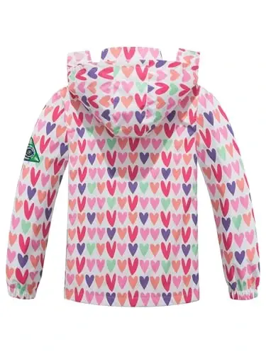 SaphiRose Kids Waterproof Rain Jacket Mesh Lined with Removable Hood | Lightweight rain coat, windproof, breathable, school, camping, travel, outdoor play, boys and girls - 2