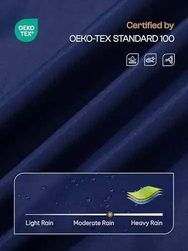 SaphiRose Kids yomg'ir paltosi, suv o'tkazmaydigan, torli astarli, yechiladigan kapushonli, qiz va o'g'il bolalar uchun. - 5