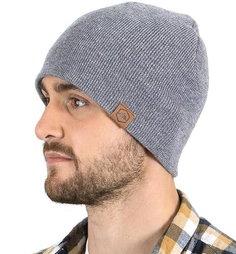 Шапка бини с ежедневной вязкой Tough Headwear - Шапка бини для мужчин - Зимние шапки для мужчин и женщин - Теплые вязаные шапки для холодной погоды - 1