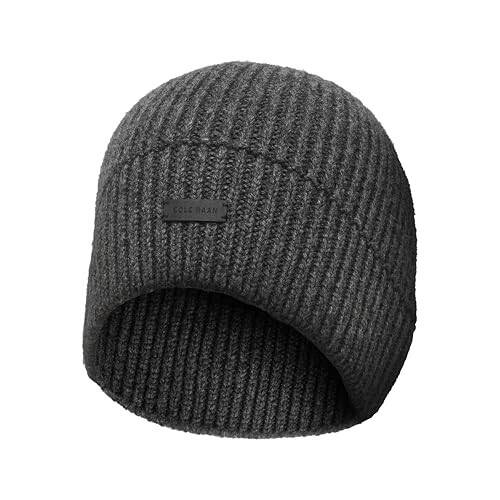 Шапка бини вязаная Cole Haan Knit Beanie для мужчин, единый размер, без отворота, роскошный комфорт и превосходное качество на каждый день - 1