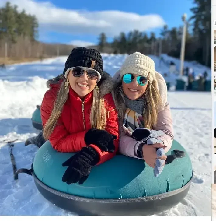 Шапка-бини женская зимняя вязаная, тёплая, свободная, для катания на лыжах. - 6