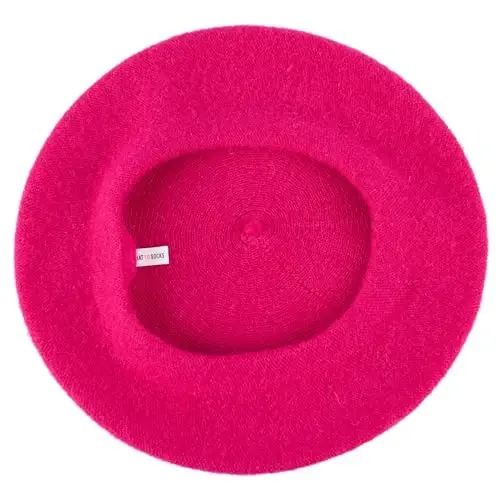 Hat To Socks Wool Blend French Beret for Men and Women in Plain Colours - 4