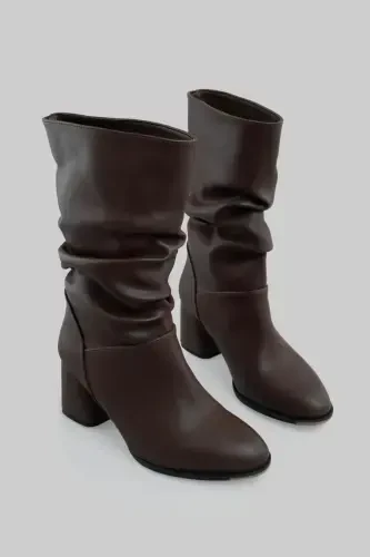 Сапоги-гармошка на каблуке, горький кофе-горький кофе - 5