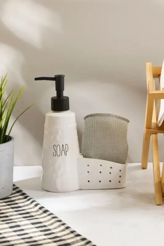 Sapone White Sponge Soap Dish - 1