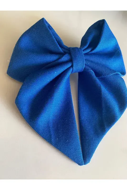 Sapphire blue ribbon buckle / sapphire blue bow buckle - Sapphire blue - 3
