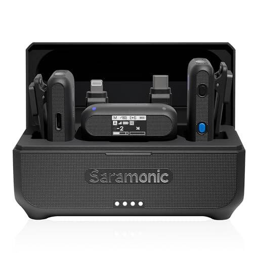 Saramonic BLINK500B2+ Kablosuz El Kravat Mikrofonu iPhone Android Tip-C Akıllı Telefon Kamera İçin, 492ft Menzil, 20 Saat Pil Ömrü, Canlı Yayın Video Konferans Kaydı İçin Klipsli Kablosuz Kravat Mikrofon - 17